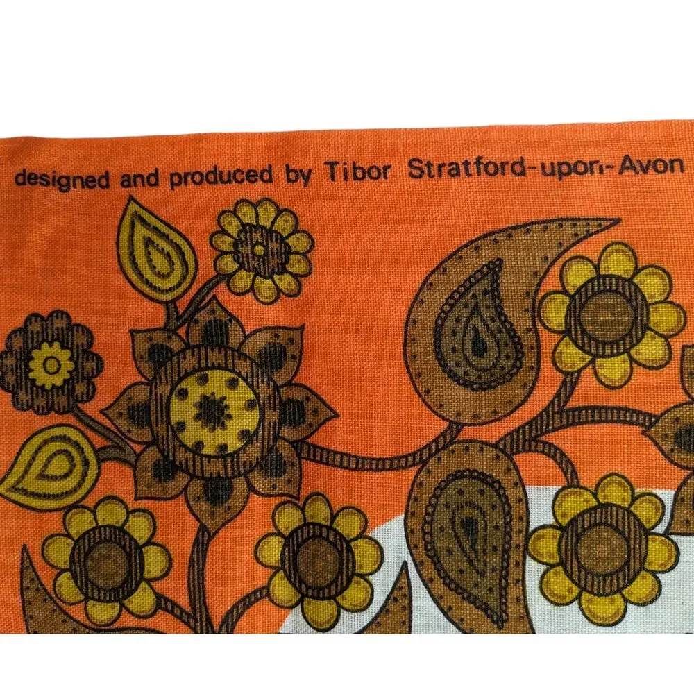 Vintage 1960's TEA TOWELS Lucerne Switzerland & Stratford Upon Avon Tibor Reich